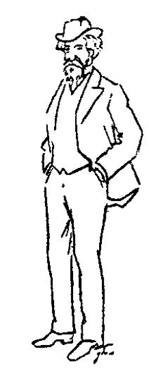 Santiago Rusi&ntilde;ol (autocaricatura)