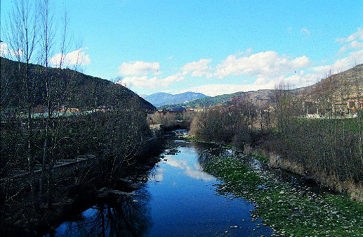 El Ter, Ripoll avall, des de Castelladral (Foto: Miquel Par&eacute;s)