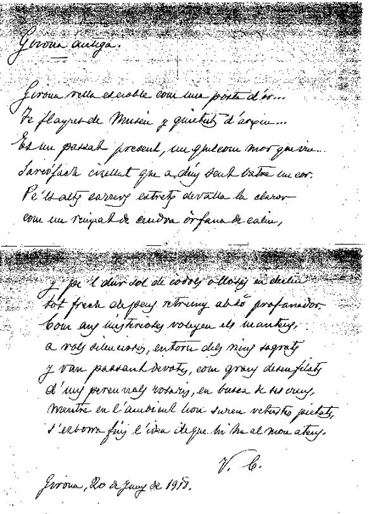 Manuscrit de V&iacute;ctor Catal&agrave; (Arxiu de la fam&iacute;la Rahola)