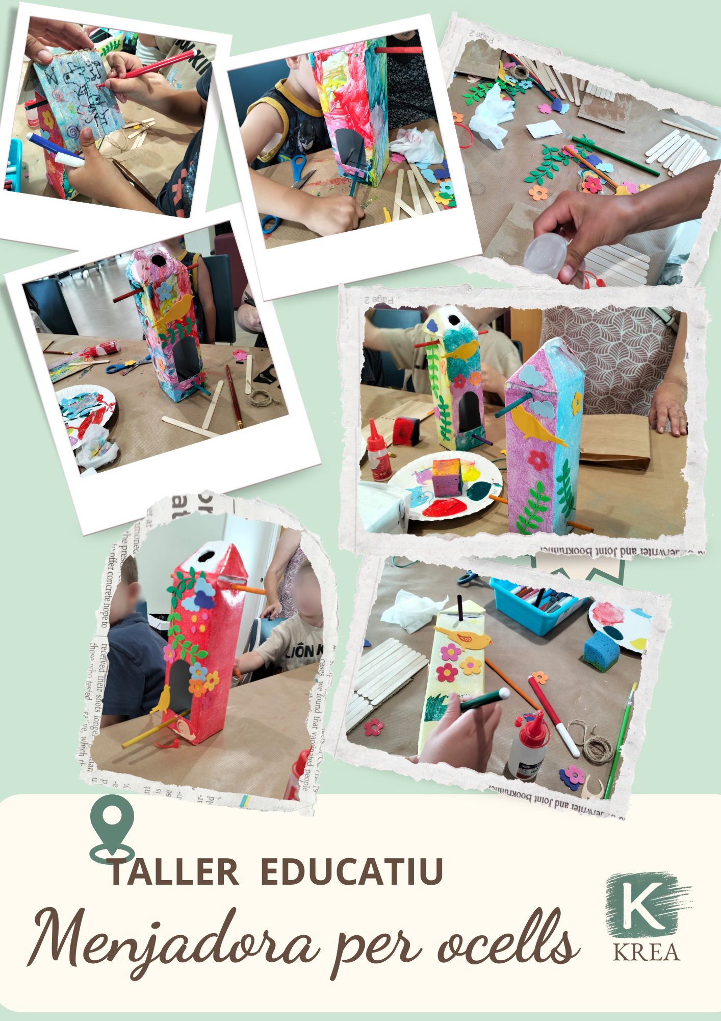 Krea-kreatiu-Taller educatiu i creatiu: menjadora per ocells