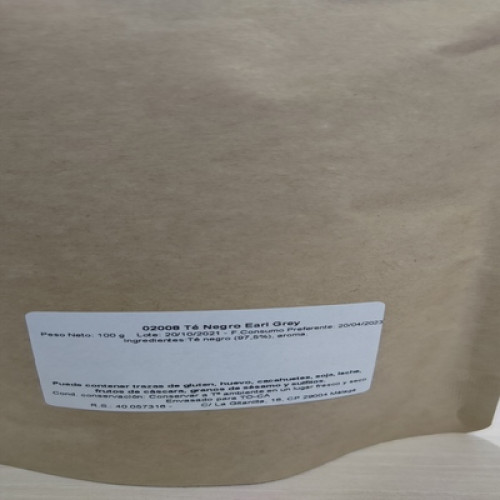 Té Negro Earl Grey 100Gr