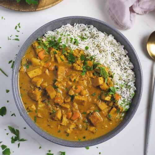 Curry de verdures i tofu (tapa)