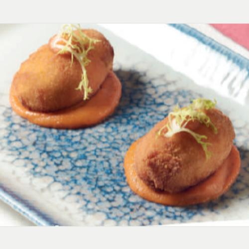 Croquetes de calçots de l’hort amb Romesco