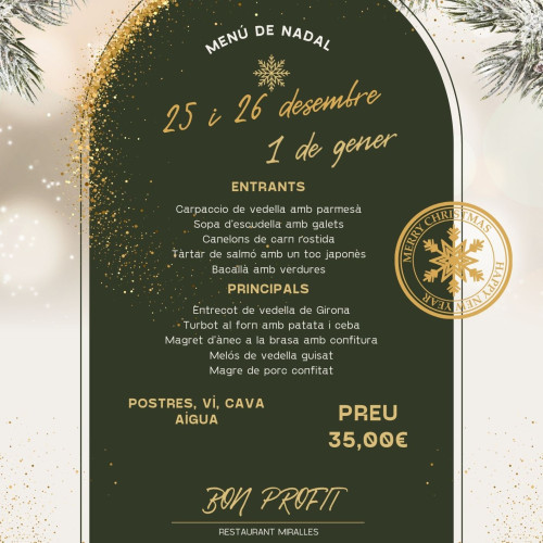 Menú de Festes de Nadal (Especial Nadal)