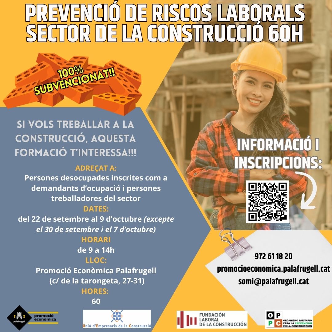 Prevenció de Riscos Laborals sector construcció (60h)