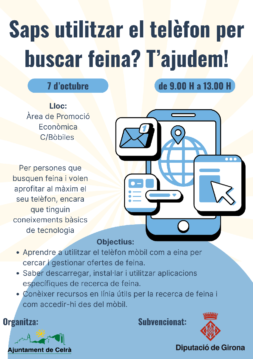 Treure partit al telèfon per buscar feina