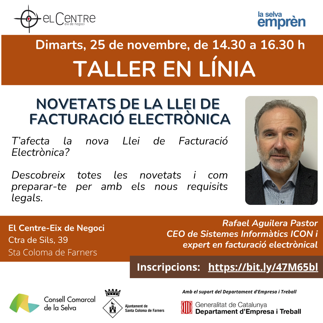 Novetat de la Llei de Facturació Electrònica