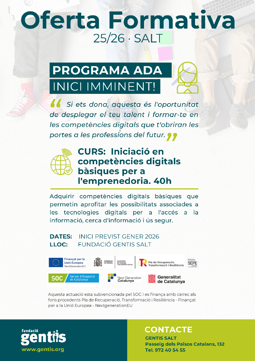 Inciciació en comptències digitals bàsiques per a l'emprenedoria