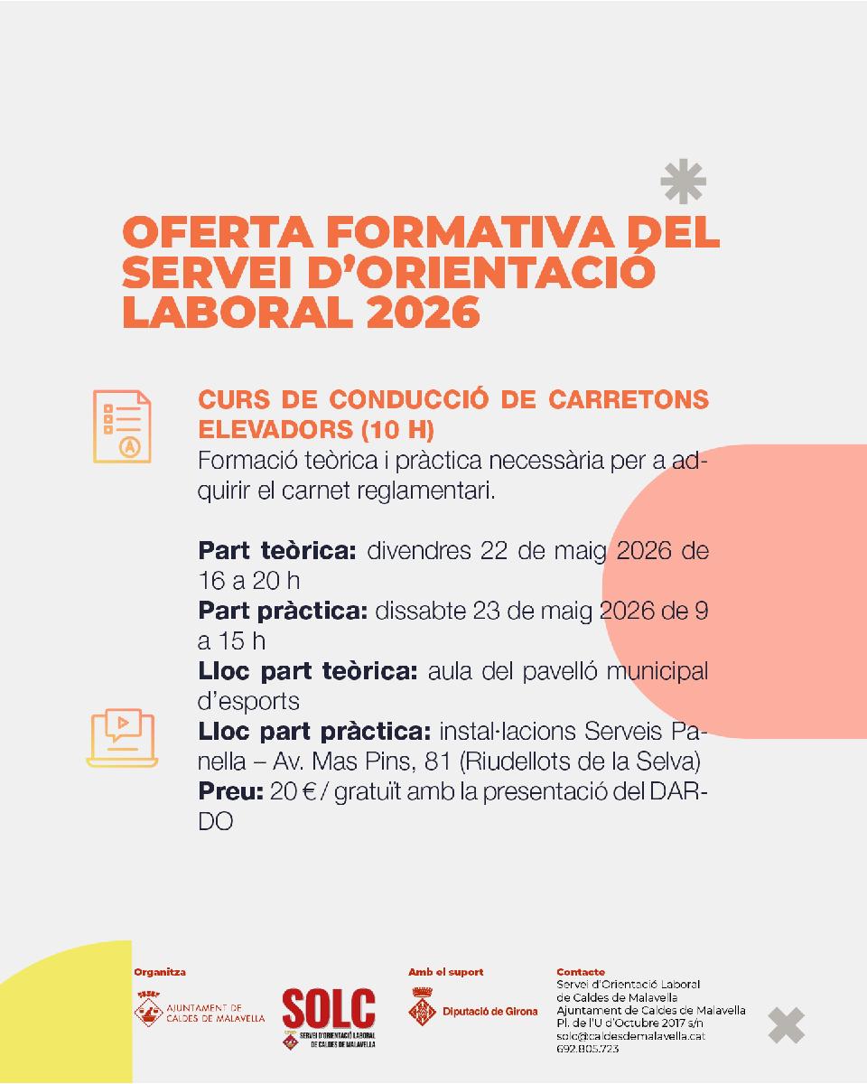 Formació en conducció de carretons elevadors