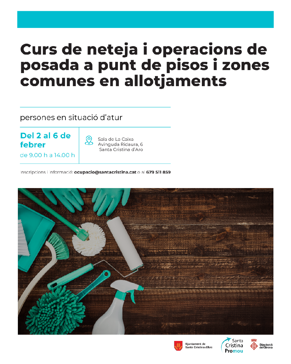 Curs de neteja i posada a punt de pisos i zones comunes d'allotjaments