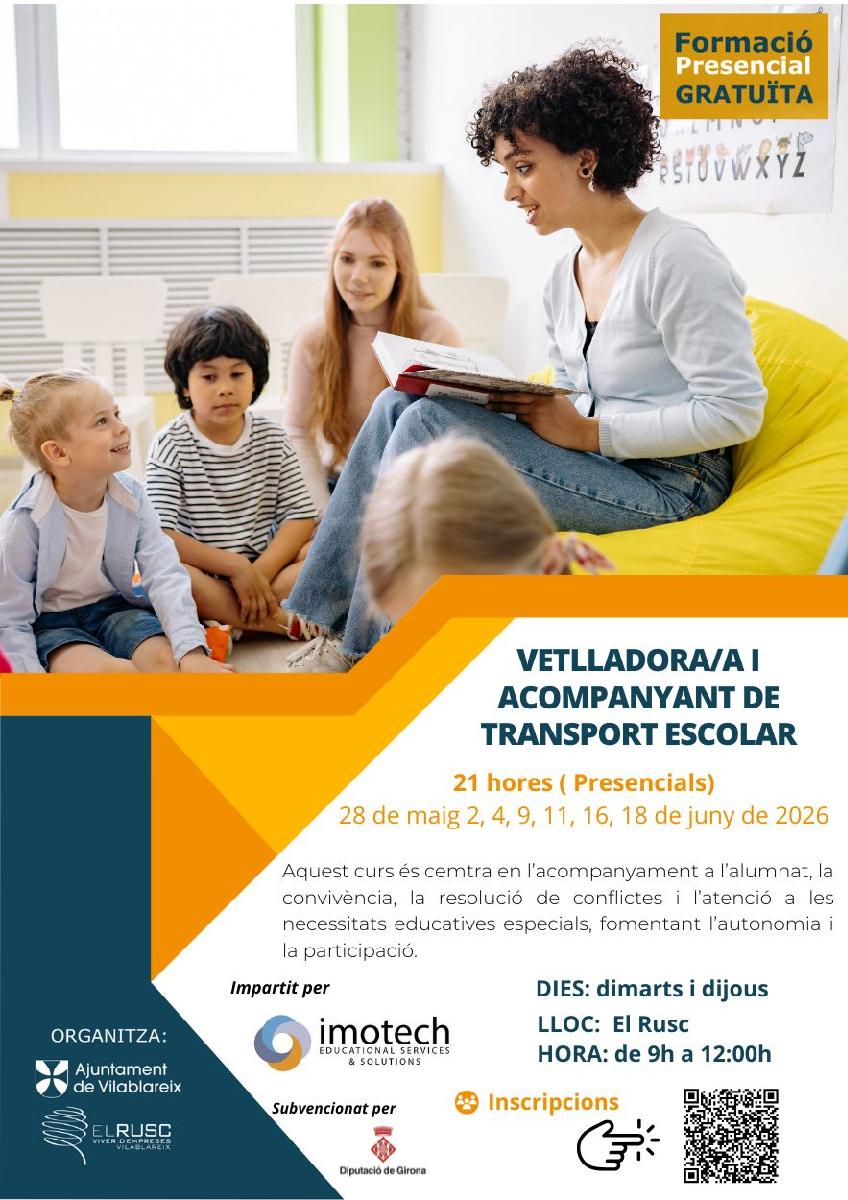 Curs de Vetllador/a i Acompanyant de transport escolar