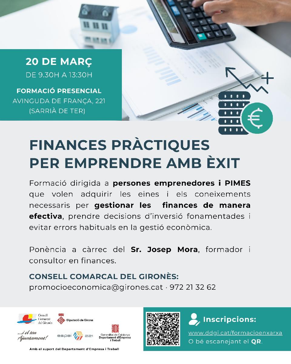 Formació per a persones emprenedores, finances pràctiques per emprendre amb èxit.