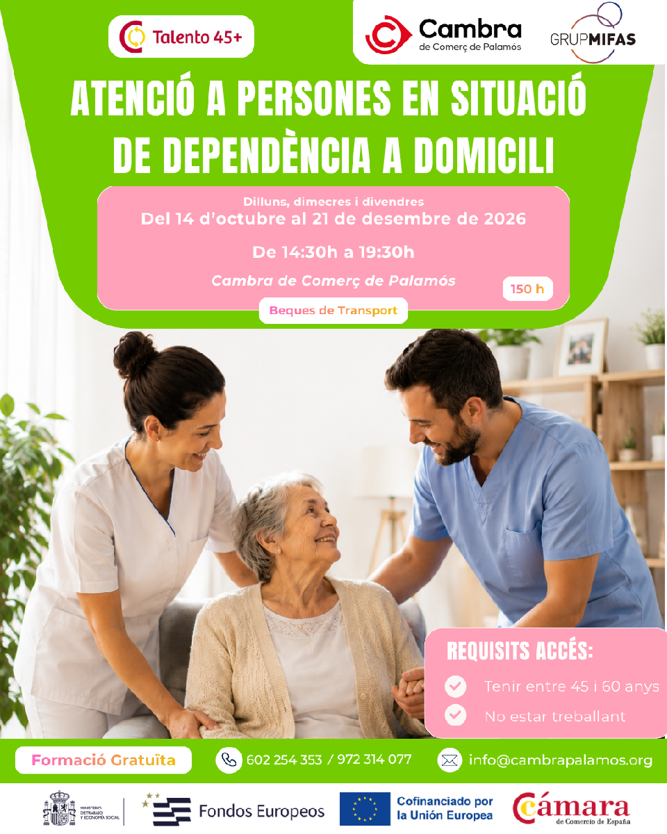 Atenció a persones en situació de dependència a domicili