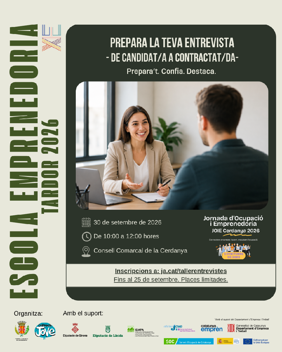 Taller preparació d'entrevistes - de candidat a contractat - 