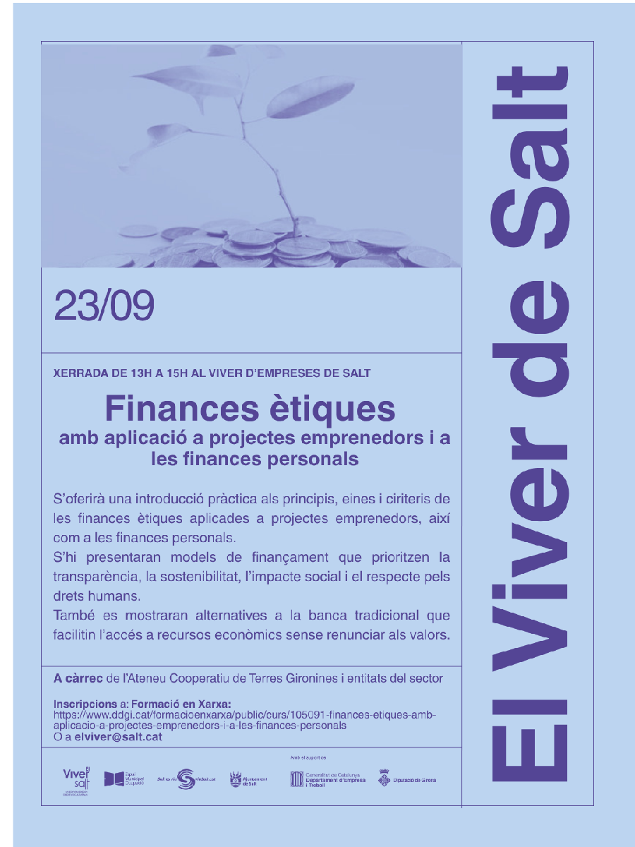 Finances ètiques: amb aplicació a projectes emprenedors i a les finances personals