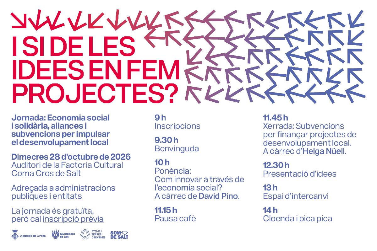I si de les idees en fem projectes? Economia social i solidària, aliances i subvencions per impulsar el desenvolupament local