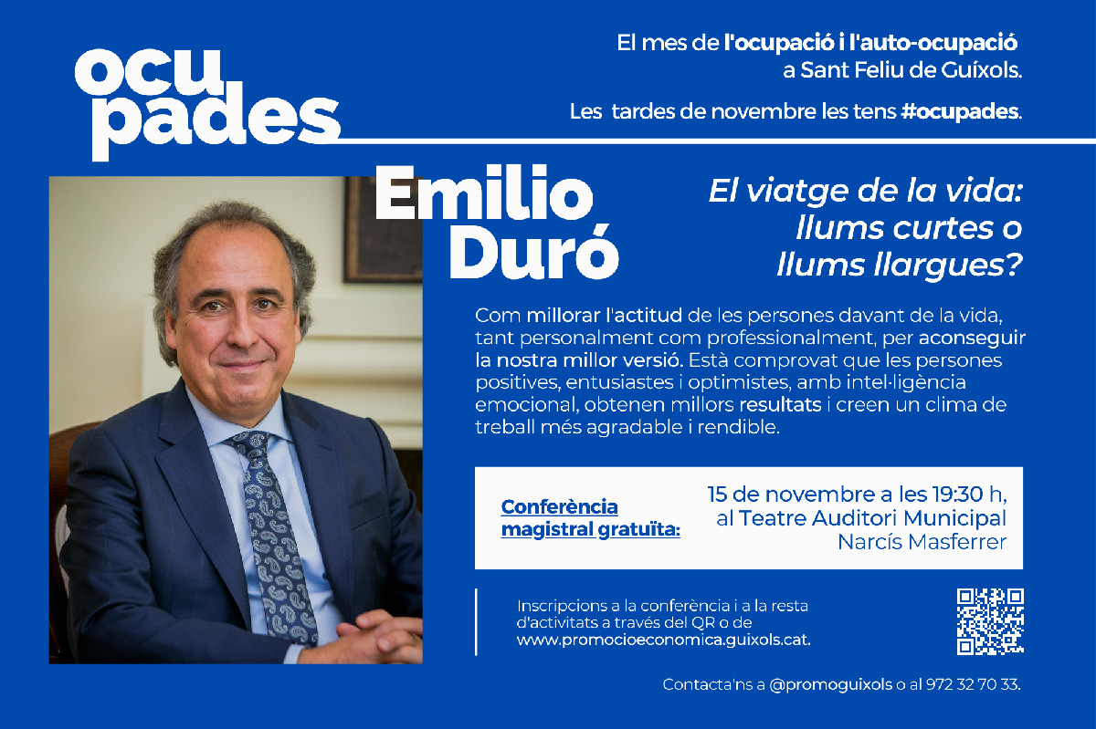 [ENTRADES EXHAURIDES] Conferència magistral d'Emilio Duró: El viatge de la vida