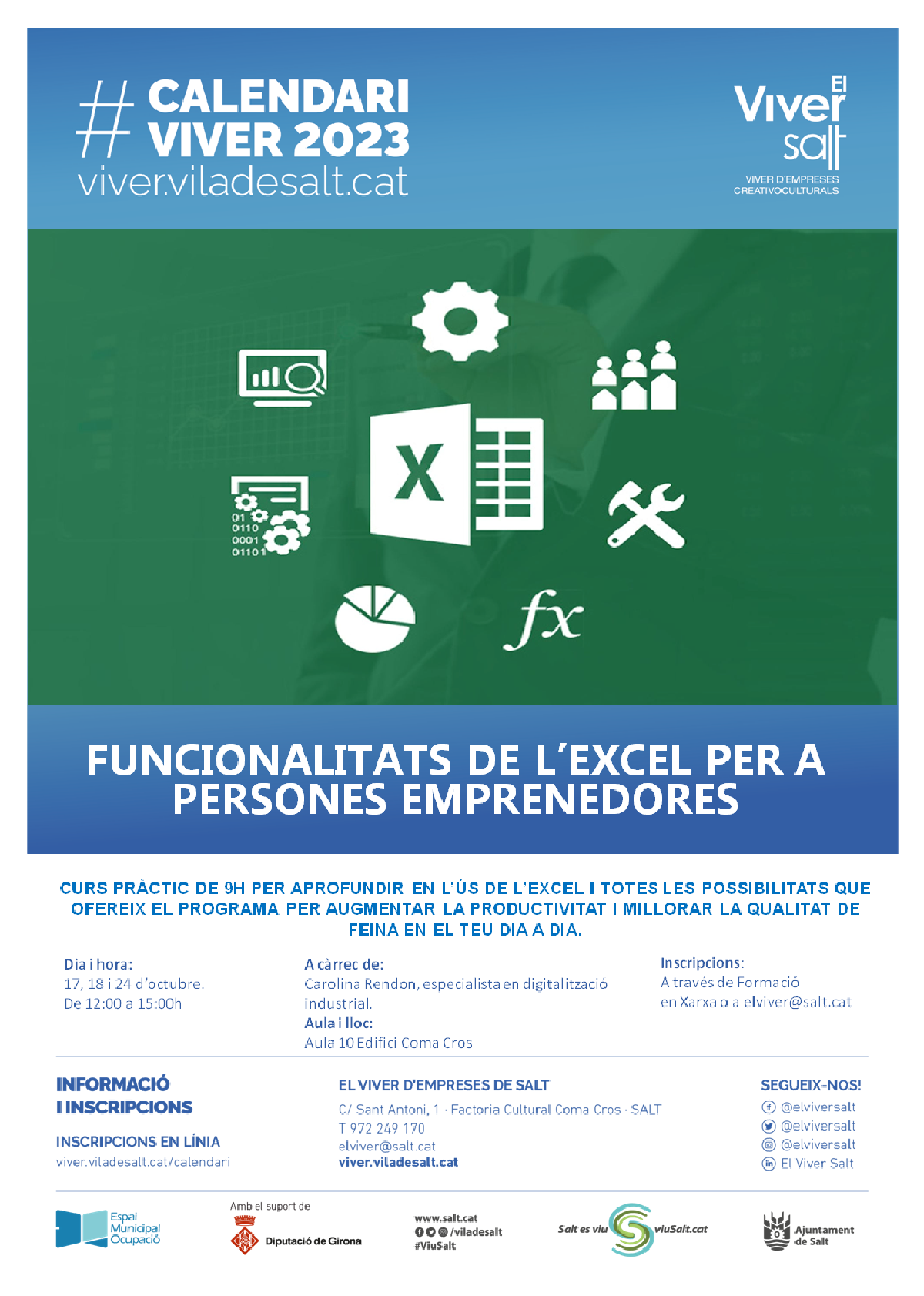 Funcionalitats de l'excel per a persones emprenedores