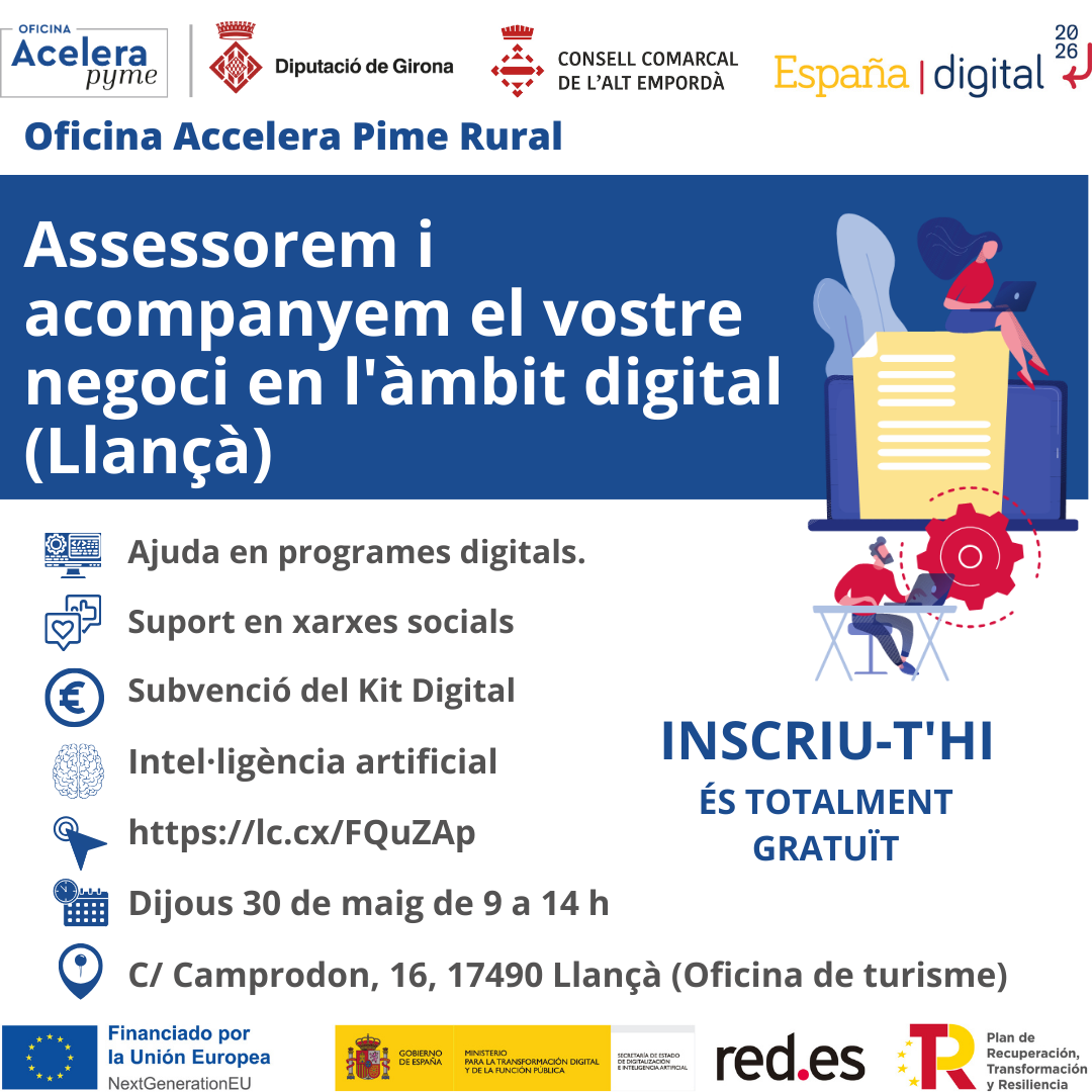 Digitalitza el teu negoci - Assessorament gratuït