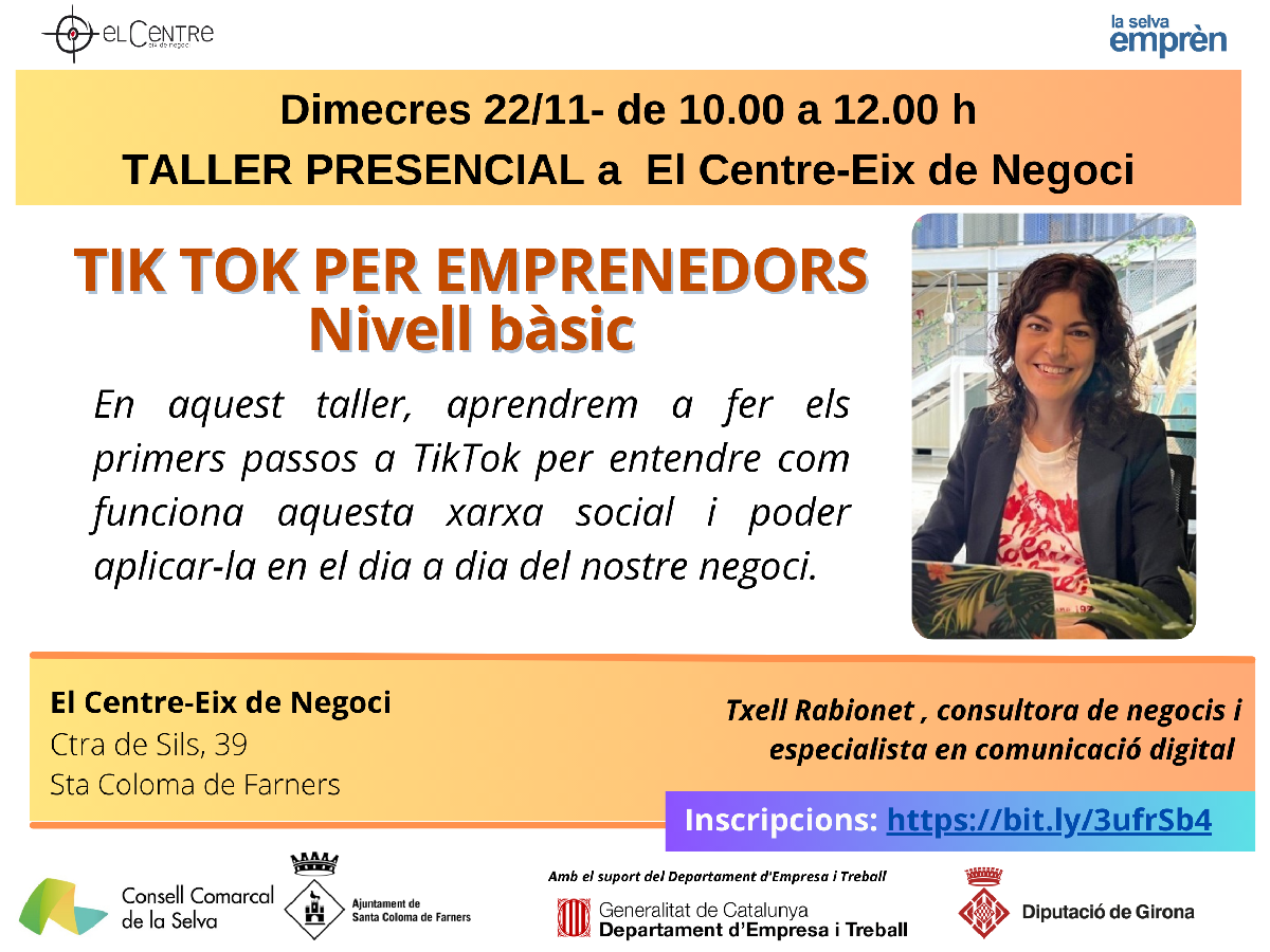 TIK TOK PER A EMPRENEDORS - Nivell bàsic