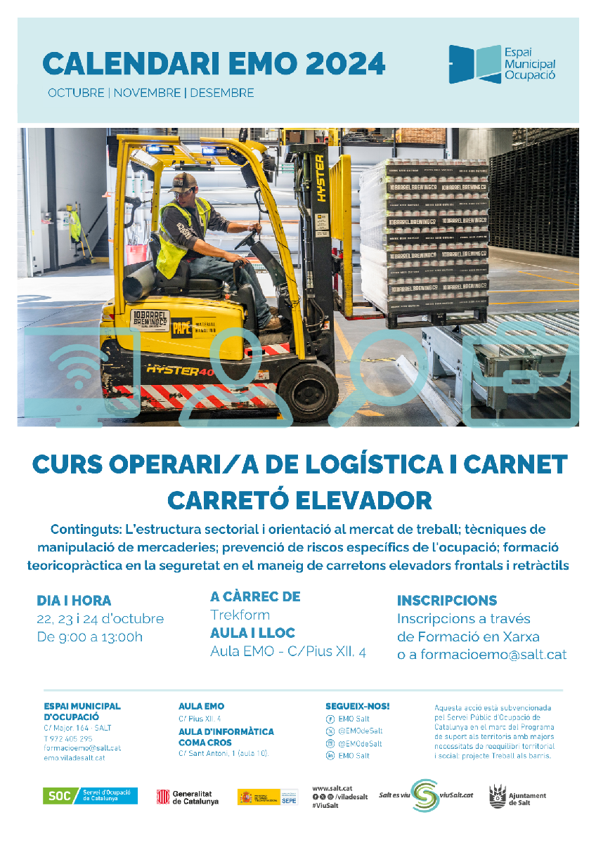 Curs d'operari/a de logística - Carnet carretó elevador