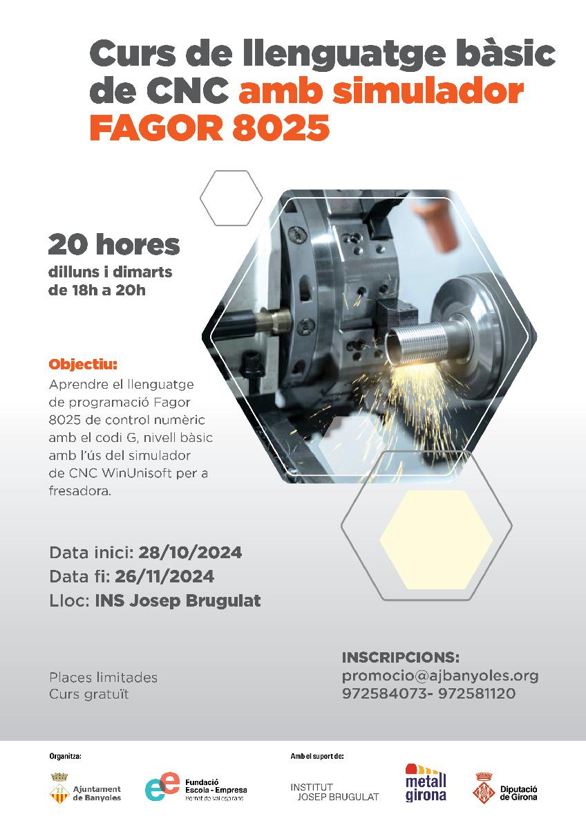 Curs de llenguatge bàsic de CNC: simulador FAGOR 8025