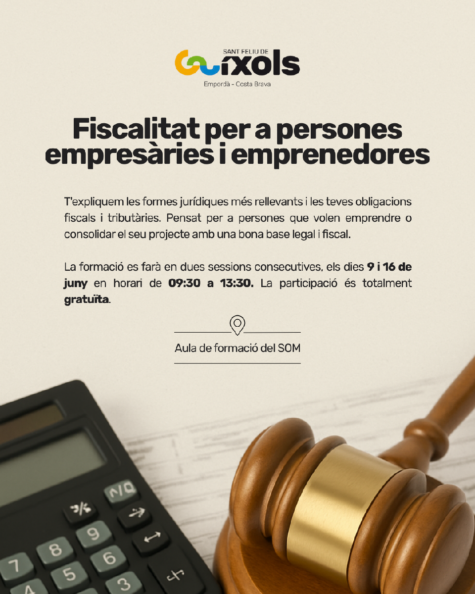 Fiscalitat per a Persones Empresàries i Emprenedores
