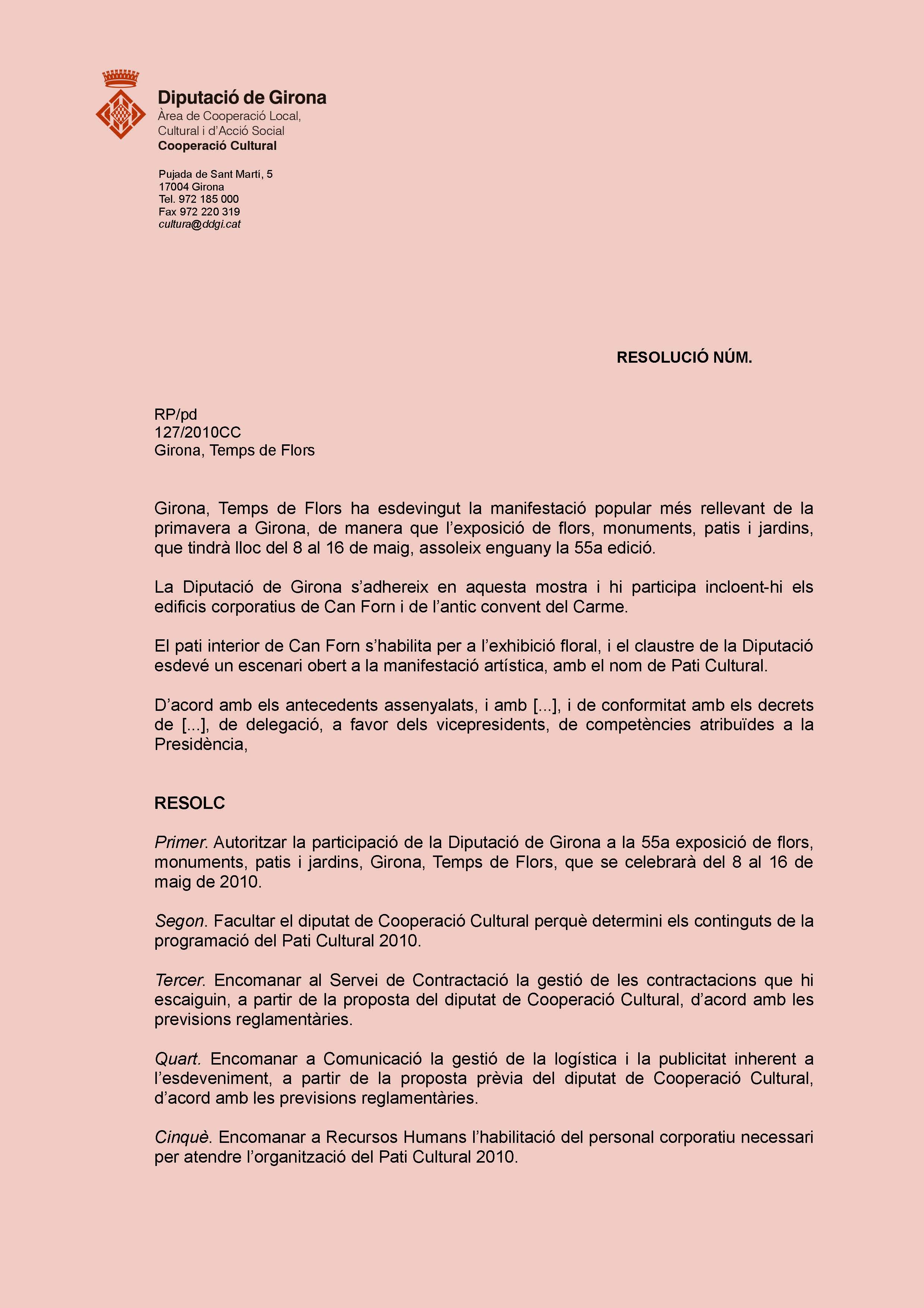 Model de decret o resolució 1
