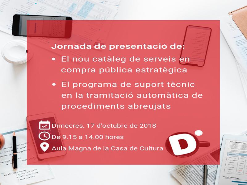 Foto : Presentació del nou catàleg de serveis en compra pública estratègica