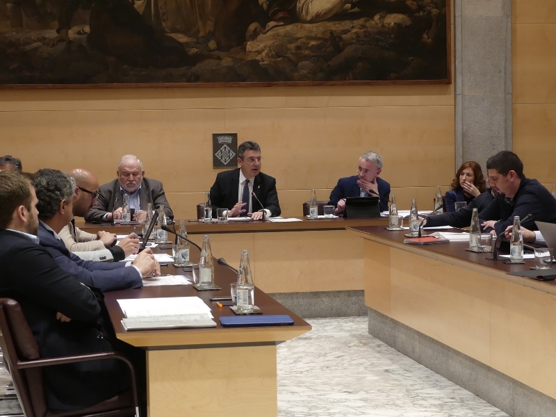 Foto 1: L'àmbit social continua present al ple de la Diputació de Girona