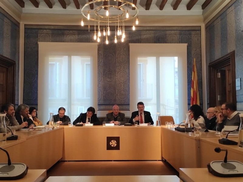 Foto : Reuni&oacute; extraordin&agrave;ria amb el Consell d&rsquo;Alcaldes i Alcaldesses de la Garrotxa per valorar els dany