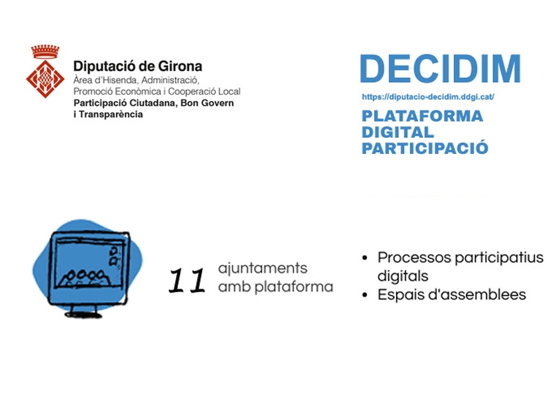 Foto 4: Onze municipis gironins estrenen Decidim, la plataforma digital de participació ciutadana de la Diputació de Girona</