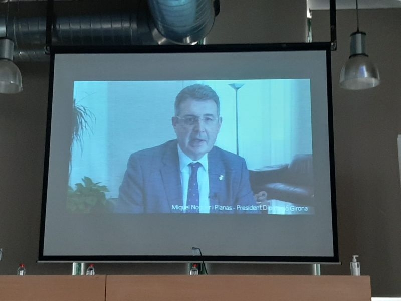 Foto : Miquel Noguer intervé en l'obertura del 8è Congrés de CCOO de les Comarques Gironines