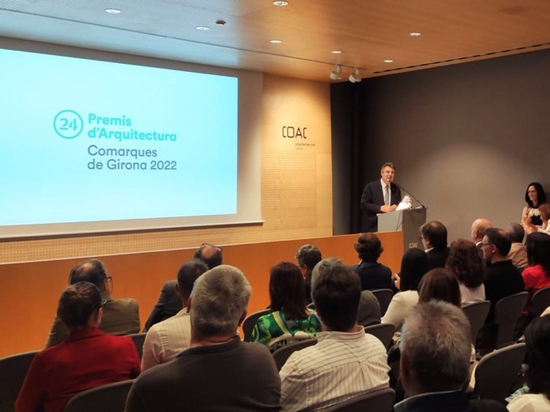 Foto : El president, Miquel Noguer, en els Premis d'Arquitectura de les Comarques de Girona 2022
