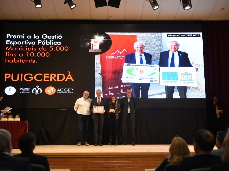 Foto 3: Tres municipis gironins, guardonats amb el Premi Catalunya a la Gestió Esportiva
