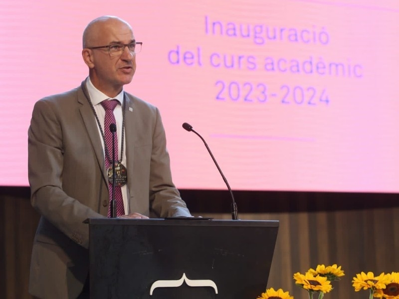 Foto 2: El president, Miquel Noguer, assisteix a la inauguració del curs acadèmic 2023-2024 a la Universitat de Girona
