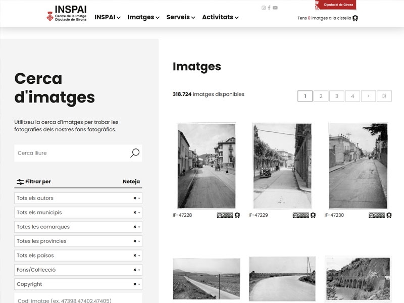 Foto 2: INSPAI renova el web amb una imatge més actual i amb més de 300.000 fotografies accessibles en línia
