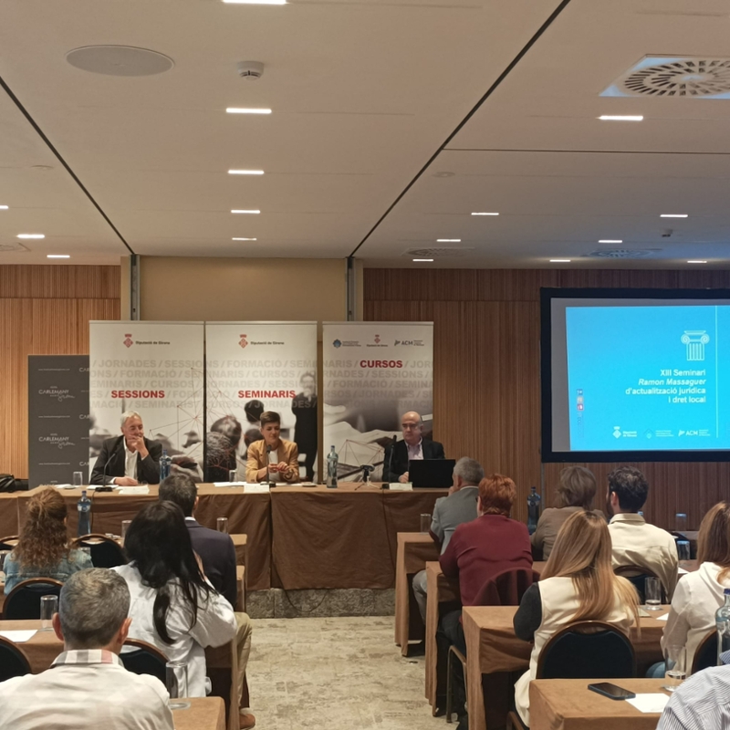 Foto 5: La sisena sessió del XIII Seminari Ramon Massaguer d'Actualització Jurídica i Dret Local tracta sobre la transformaci
