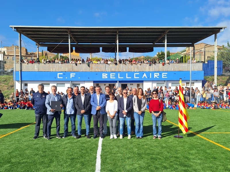 Foto : Miquel Noguer participa en la presentació dels equips del CF Base l'Empordanet, a Bellcaire d'Empordà
