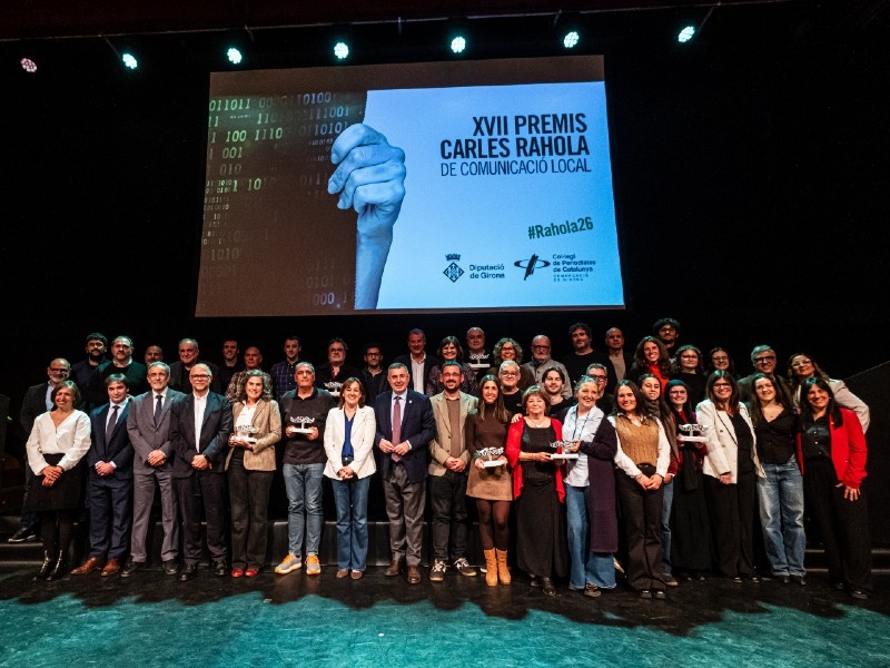 Foto 9: Lliurats els guardons dels XVII Premis Carles Rahola de Comunicació Local a l'Auditori de Girona
